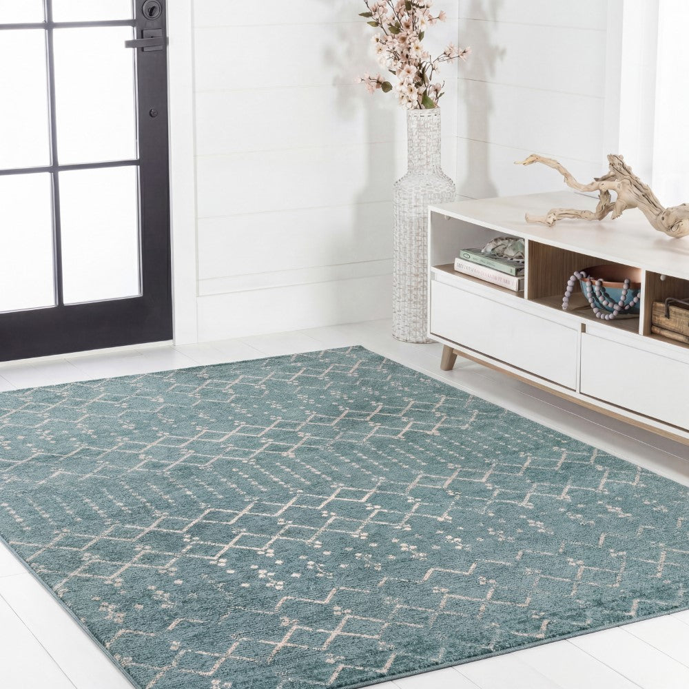 Selvino Moroccan Diamond Trellis Machine-washable Area Rug