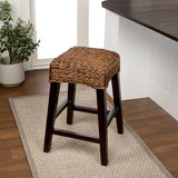 Cebu Bohemian Basics Rattan Backless Bar Stool
