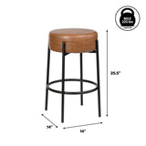 Carrie Modern Round Backless Cushioned Bar/Counter Stool