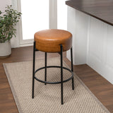 Carrie Modern Round Backless Cushioned Bar/Counter Stool
