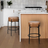 Carrie Modern Round Backless Cushioned Bar/Counter Stool