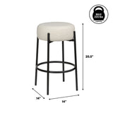 Carrie Modern Round Backless Cushioned Bar/Counter Stool