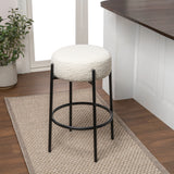 Carrie Modern Round Backless Cushioned Bar/Counter Stool