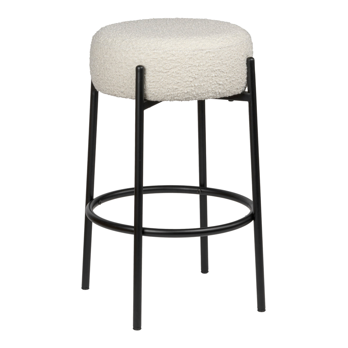 Carrie Modern Round Backless Cushioned Bar/Counter Stool