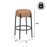 Carrie Modern Round Backless Cushioned Bar/Counter Stool