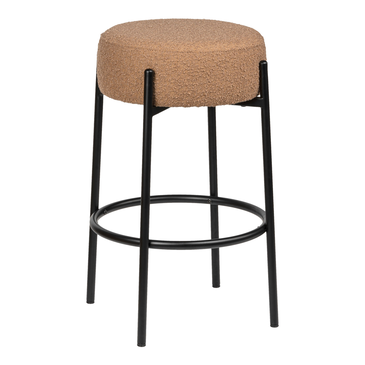 Carrie Modern Round Backless Cushioned Bar/Counter Stool