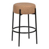 Carrie Modern Round Backless Cushioned Bar/Counter Stool