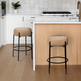 Carrie Modern Round Backless Cushioned Bar/Counter Stool