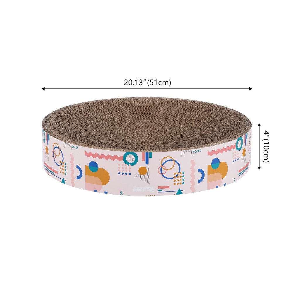 Santu 20.13" Modern Cardboard Round Bowl Cat Scratcher with Catnip