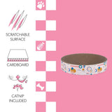 Santu 20.13" Modern Cardboard Round Bowl Cat Scratcher with Catnip