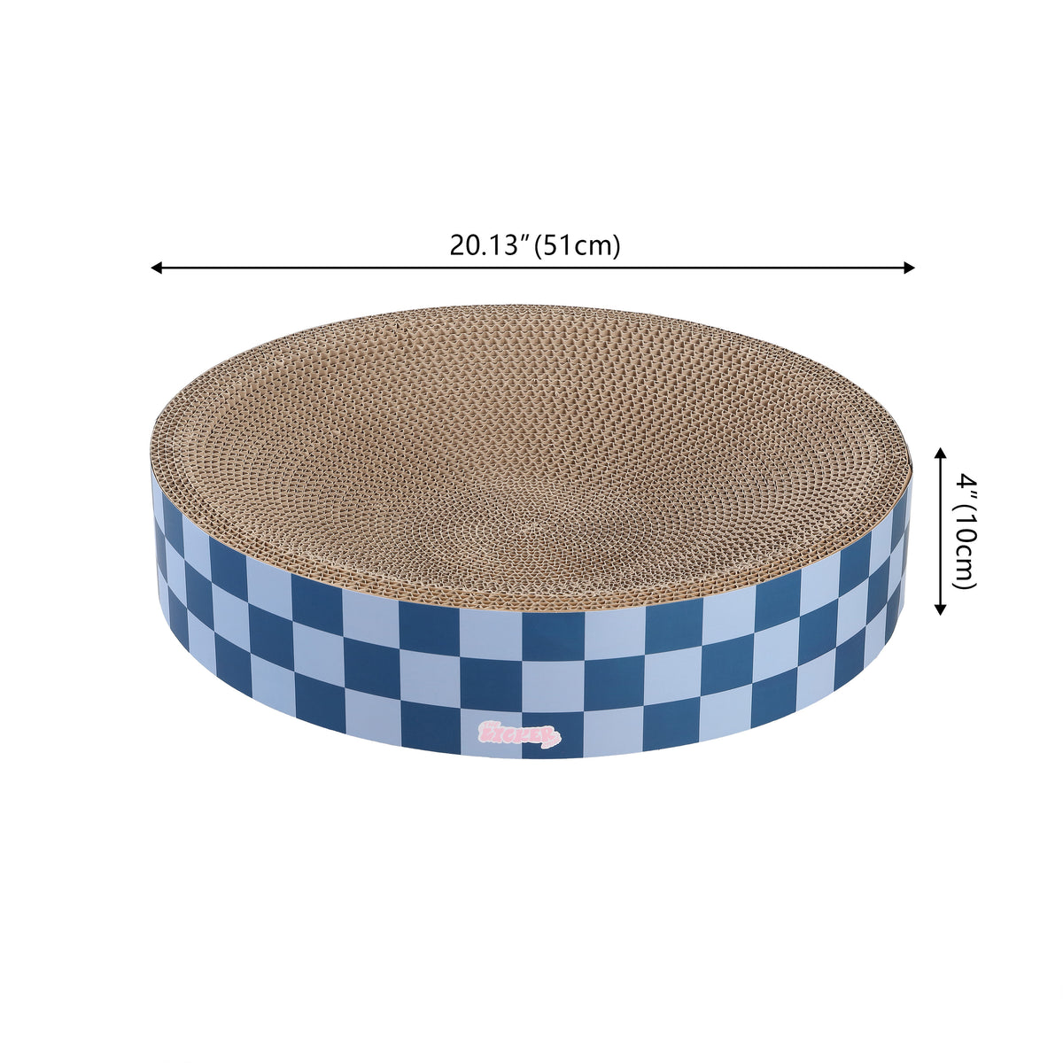 Santu 20.13" Modern Cardboard Round Bowl Cat Scratcher with Catnip