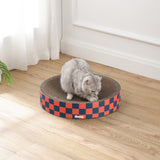 Santu 20.13" Modern Cardboard Round Bowl Cat Scratcher with Catnip