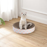 Santu 20.13" Modern Cardboard Round Bowl Cat Scratcher with Catnip