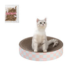 Santu 20.13" Modern Cardboard Round Bowl Cat Scratcher with Catnip