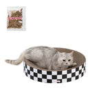 Santu 20.13" Modern Cardboard Round Bowl Cat Scratcher with Catnip