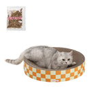 Santu 20.13" Modern Cardboard Round Bowl Cat Scratcher with Catnip