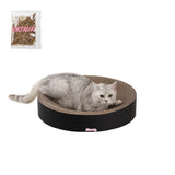 Santu 20.13" Modern Cardboard Round Bowl Cat Scratcher with Catnip