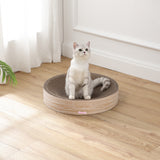 Santu 20.13" Modern Cardboard Round Bowl Cat Scratcher with Catnip