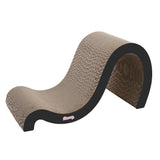 Kuna 27" Modern Cardboard Double-Sided Wave Cat Scratcher with Catnip