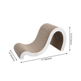 Kuna 27" Modern Cardboard Double-Sided Wave Cat Scratcher with Catnip