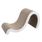 Kuna 27" Modern Cardboard Double-Sided Wave Cat Scratcher with Catnip