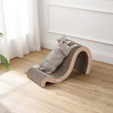 Kuna 27" Modern Cardboard Double-Sided Wave Cat Scratcher with Catnip