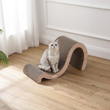Kuna 27" Modern Cardboard Double-Sided Wave Cat Scratcher with Catnip