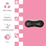 Surbhi 26" Modern Cardboard Infinity 2-in-1 Lounge Bed Cat Scratcher with Catnip