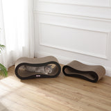 Surbhi 26" Modern Cardboard Infinity 2-in-1 Lounge Bed Cat Scratcher with Catnip