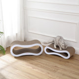Surbhi 26" Modern Cardboard Infinity 2-in-1 Lounge Bed Cat Scratcher with Catnip