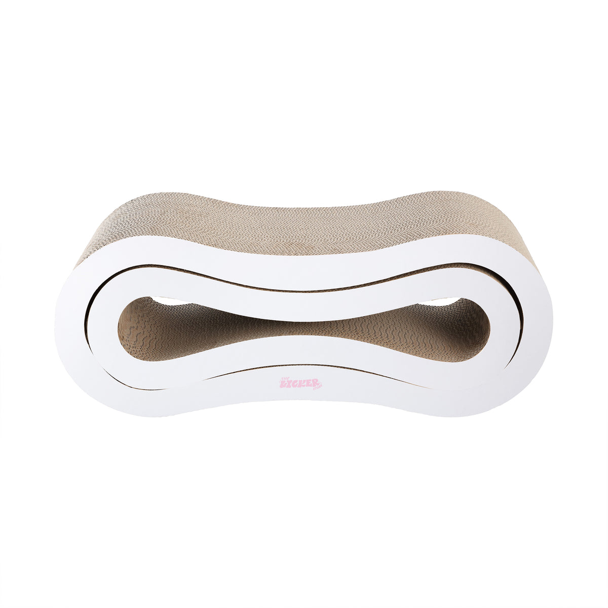 Surbhi 26" Modern Cardboard Infinity 2-in-1 Lounge Bed Cat Scratcher with Catnip