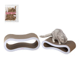 Surbhi 26" Modern Cardboard Infinity 2-in-1 Lounge Bed Cat Scratcher with Catnip