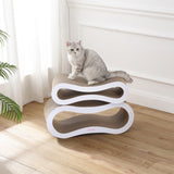 Surbhi 26" Modern Cardboard Infinity 2-in-1 Lounge Bed Cat Scratcher with Catnip