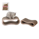 Surbhi 26" Modern Cardboard Infinity 2-in-1 Lounge Bed Cat Scratcher with Catnip