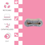 Surbhi 26" Modern Cardboard Infinity 2-in-1 Lounge Bed Cat Scratcher with Catnip