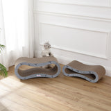 Surbhi 26" Modern Cardboard Infinity 2-in-1 Lounge Bed Cat Scratcher with Catnip