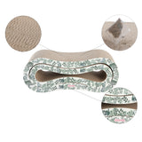 Surbhi 26" Modern Cardboard Infinity 2-in-1 Lounge Bed Cat Scratcher with Catnip