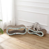 Surbhi 26" Modern Cardboard Infinity 2-in-1 Lounge Bed Cat Scratcher with Catnip
