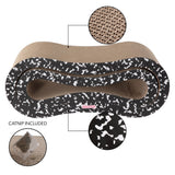 Surbhi 26" Modern Cardboard Infinity 2-in-1 Lounge Bed Cat Scratcher with Catnip