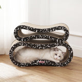 Surbhi 26" Modern Cardboard Infinity 2-in-1 Lounge Bed Cat Scratcher with Catnip