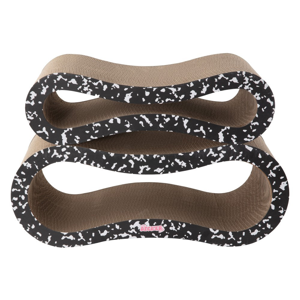 Surbhi 26" Modern Cardboard Infinity 2-in-1 Lounge Bed Cat Scratcher with Catnip