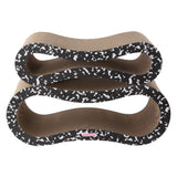 Surbhi 26" Modern Cardboard Infinity 2-in-1 Lounge Bed Cat Scratcher with Catnip
