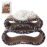 Surbhi 26" Modern Cardboard Infinity 2-in-1 Lounge Bed Cat Scratcher with Catnip