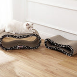 Surbhi 26" Modern Cardboard Infinity 2-in-1 Lounge Bed Cat Scratcher with Catnip
