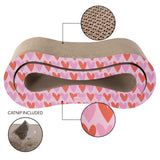 Surbhi 26" Modern Cardboard Infinity 2-in-1 Lounge Bed Cat Scratcher with Catnip