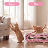Surbhi 26" Modern Cardboard Infinity 2-in-1 Lounge Bed Cat Scratcher with Catnip