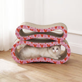 Surbhi 26" Modern Cardboard Infinity 2-in-1 Lounge Bed Cat Scratcher with Catnip