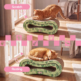 Surbhi 26" Modern Cardboard Infinity 2-in-1 Lounge Bed Cat Scratcher with Catnip