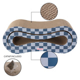 Surbhi 26" Modern Cardboard Infinity 2-in-1 Lounge Bed Cat Scratcher with Catnip