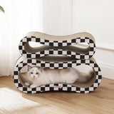 Surbhi 26" Modern Cardboard Infinity 2-in-1 Lounge Bed Cat Scratcher with Catnip